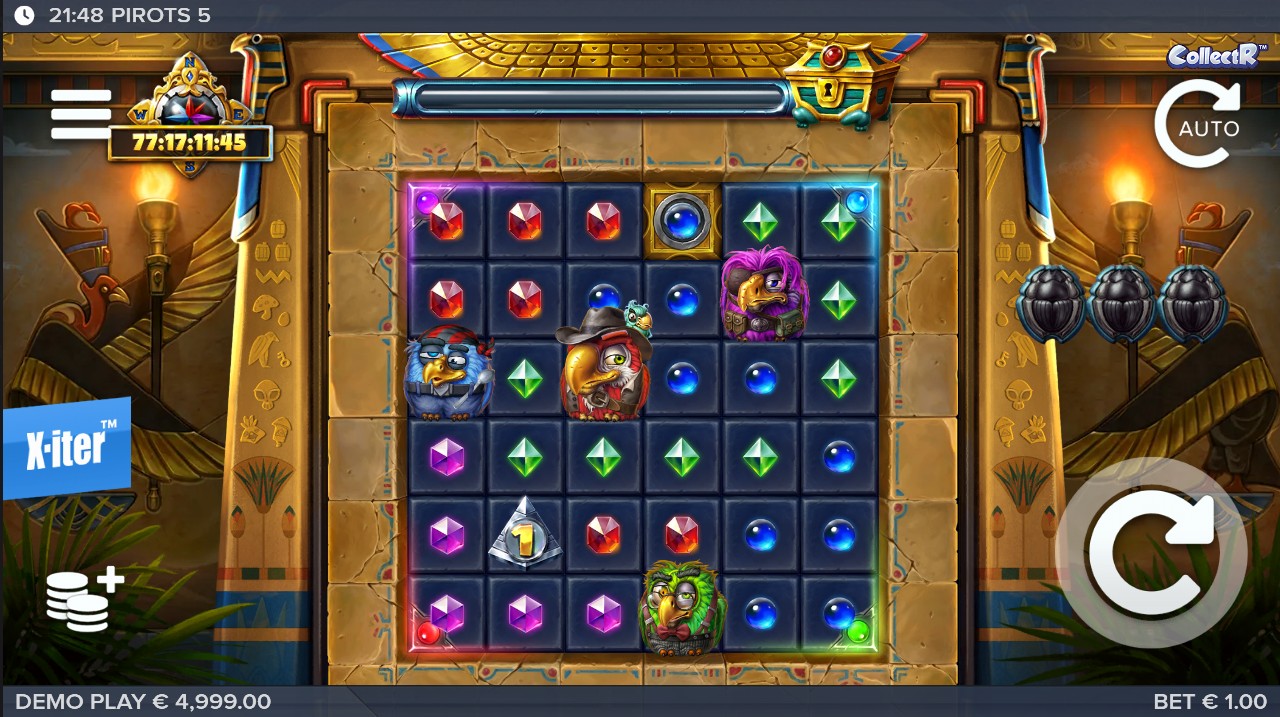 Pirots 5 by ELK Studios – base game, 96% RTP, High volatility, CollectR mechanic
