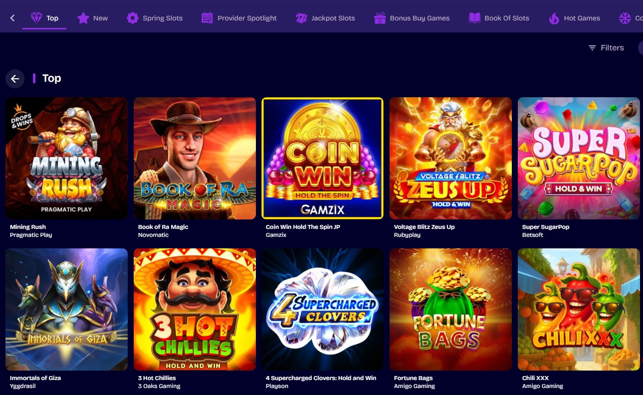LuckNation Casino game library
