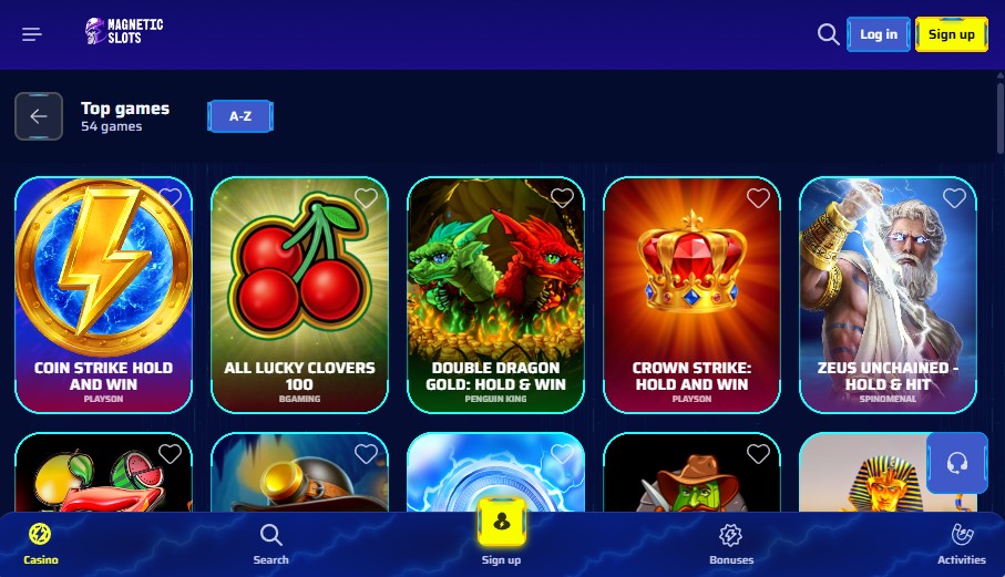 Magneticslots Casino game library slots providers