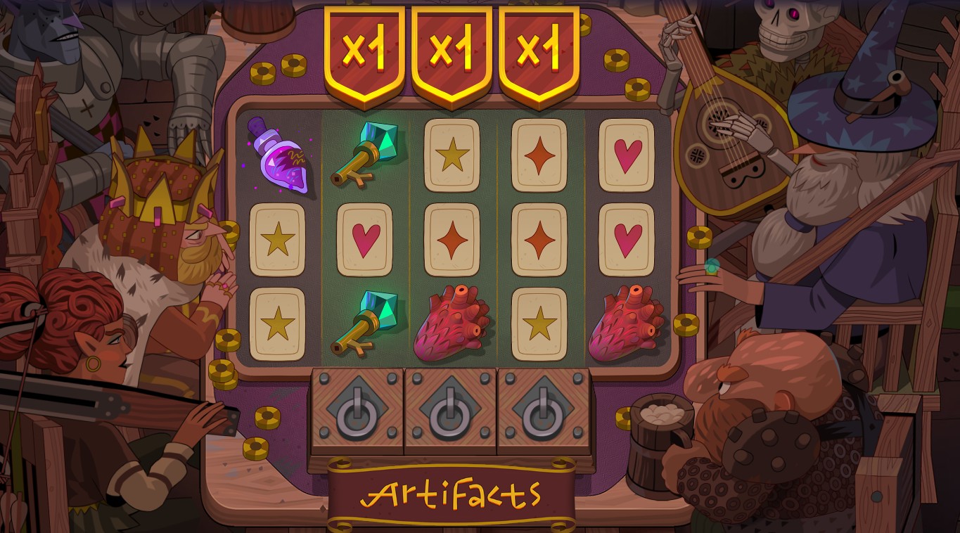 Artifacts by Peter and Sons – base game 5 reels 243 ways archaeological artifact collection mechanic