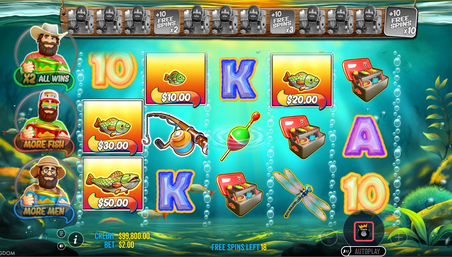 Big Bass Trophy Catch free spins – trophy fish and fisherman wild collect mechanic, Pragmatic Play 96.5% RTP