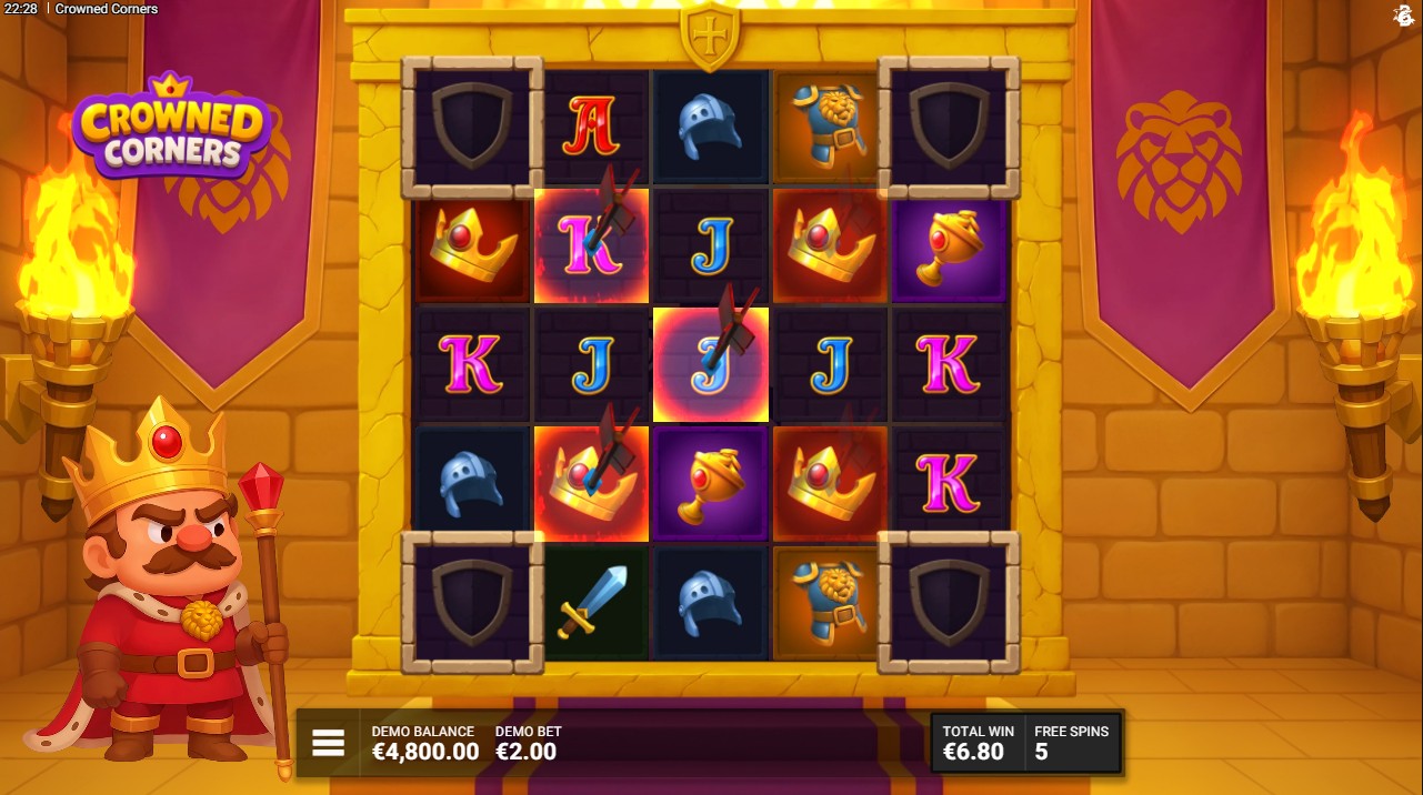 Crowned Corners by Bullshark Games – bonus round 15,000x max win Medium volatility