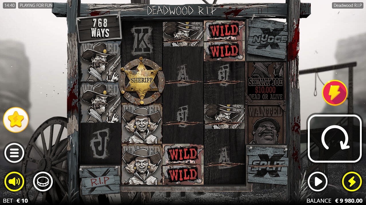 Deadwood R.I.P. by Nolimit City – 96.09% RTP High volatility 100,000x max win base game