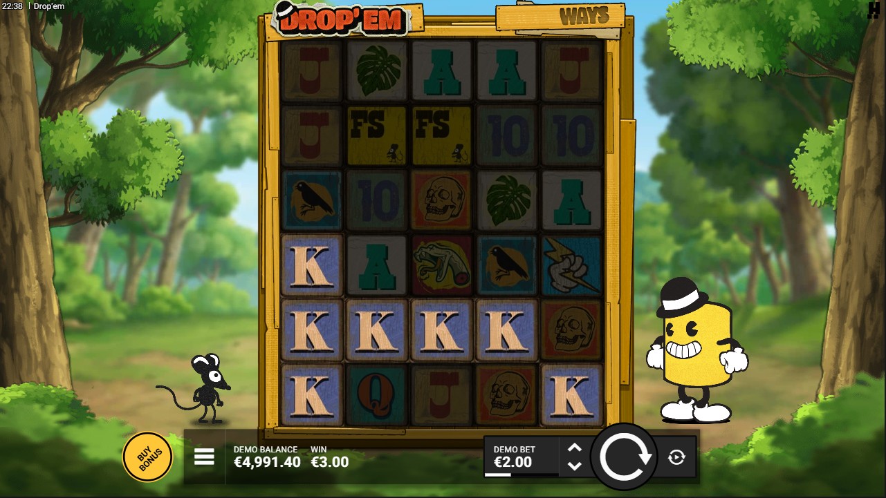 Drop 'Em by Hacksaw Gaming – 5-reel 7,776 ways base game, 48% hit frequency High volatility