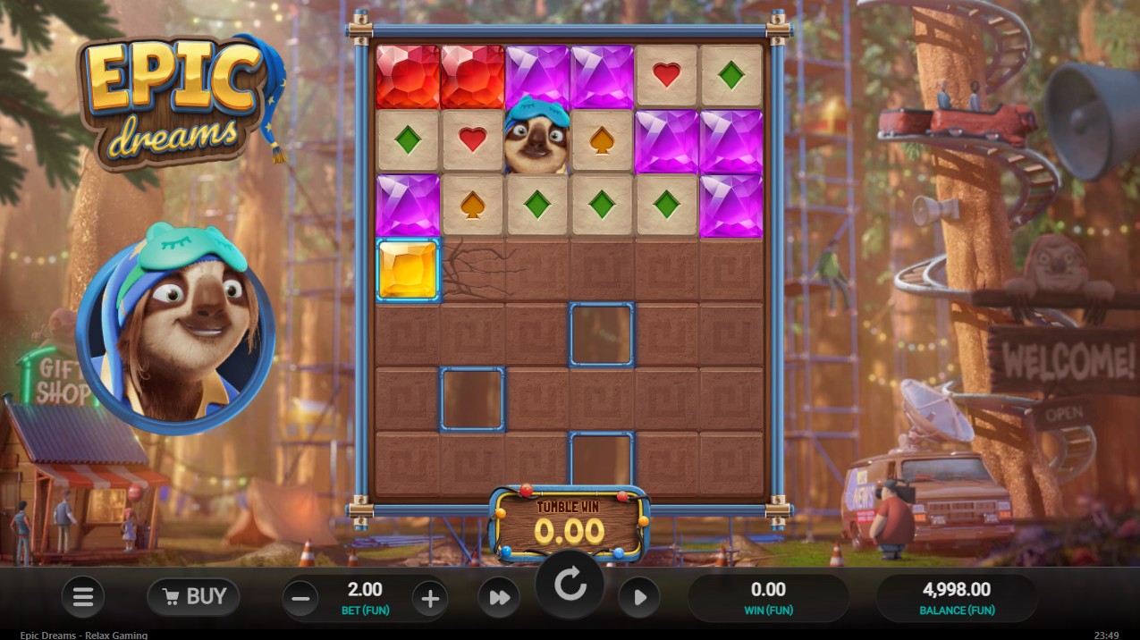 Epic Dreams by Relax Gaming – base game 6-reel expanding grid Dig Build modes 117,649 ways