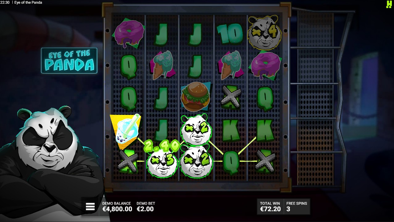 Eye of the Panda by Hacksaw Gaming – bonus round free spins, 96.26% RTP Medium volatility 10,000x max win