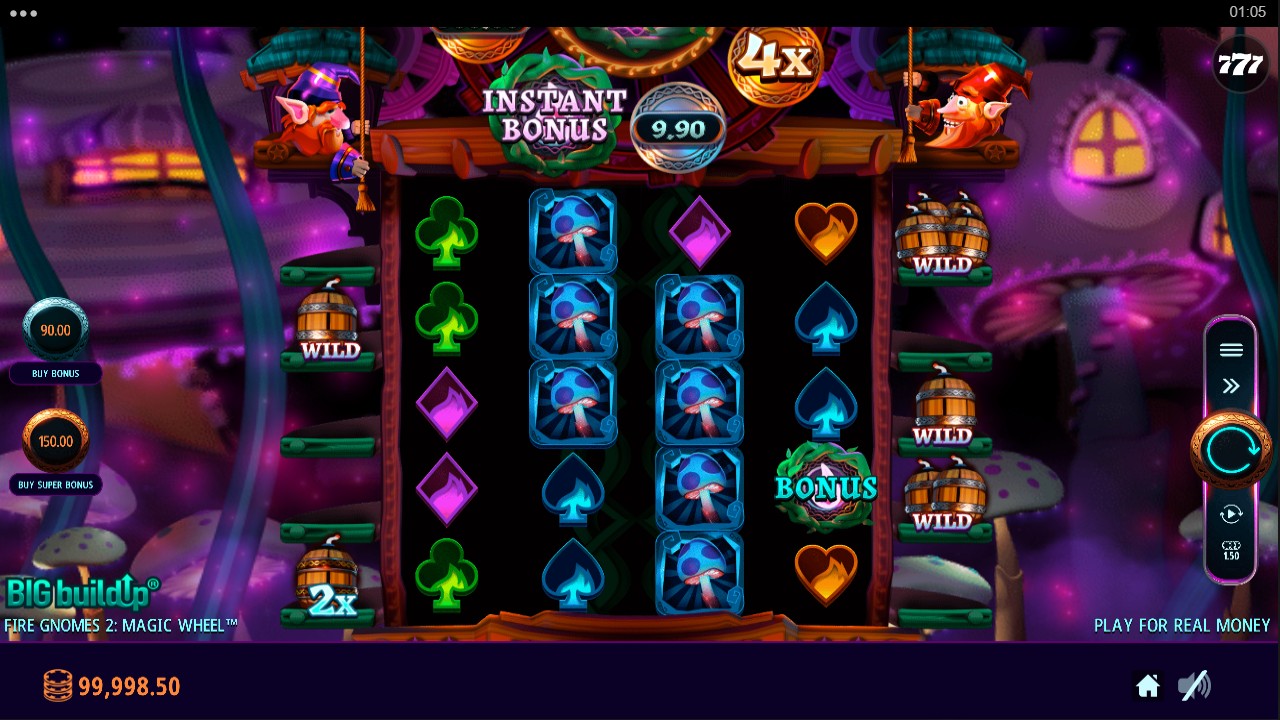 Fire Gnomes 2 Magic Wheel by Crazy Tooth Studio – 4-reel base game Big BuildUp mechanic