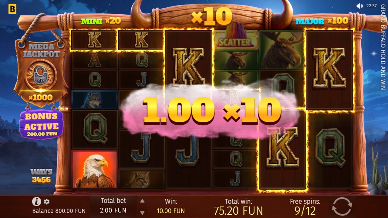 Grand Buffalo Hold and Win by Bgaming – bonus round