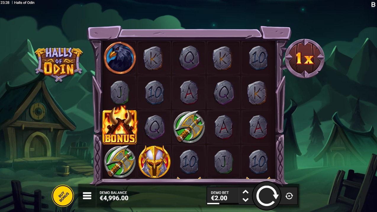 Halls of Odin by Backseat Gaming – 5-reel 14-payline base game
