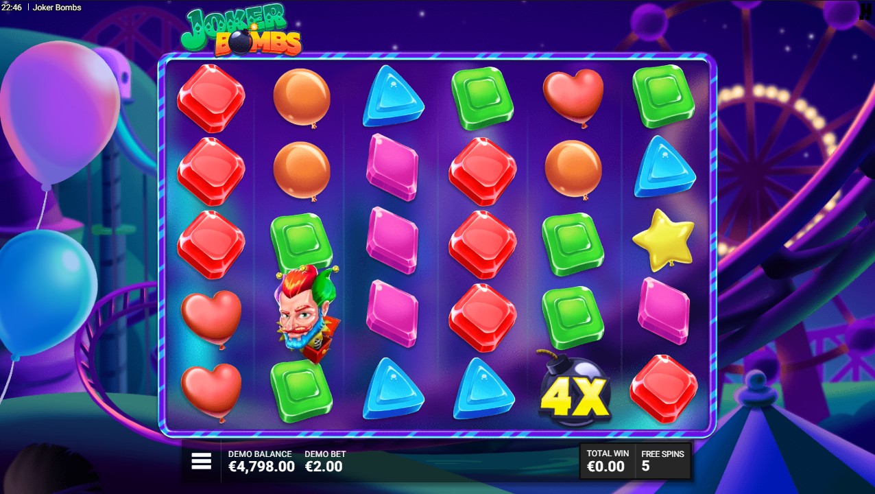 Joker Bombs by Hacksaw Gaming – 96.48% RTP Medium volatility 5,000x max win bonus round