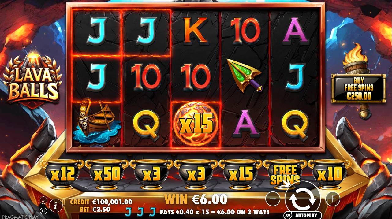 Lava Balls by Pragmatic Play – 5-reel 243-ways base game