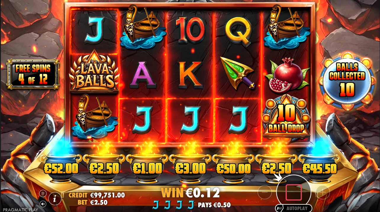 Lava Balls by Pragmatic Play – free spins bonus feature
