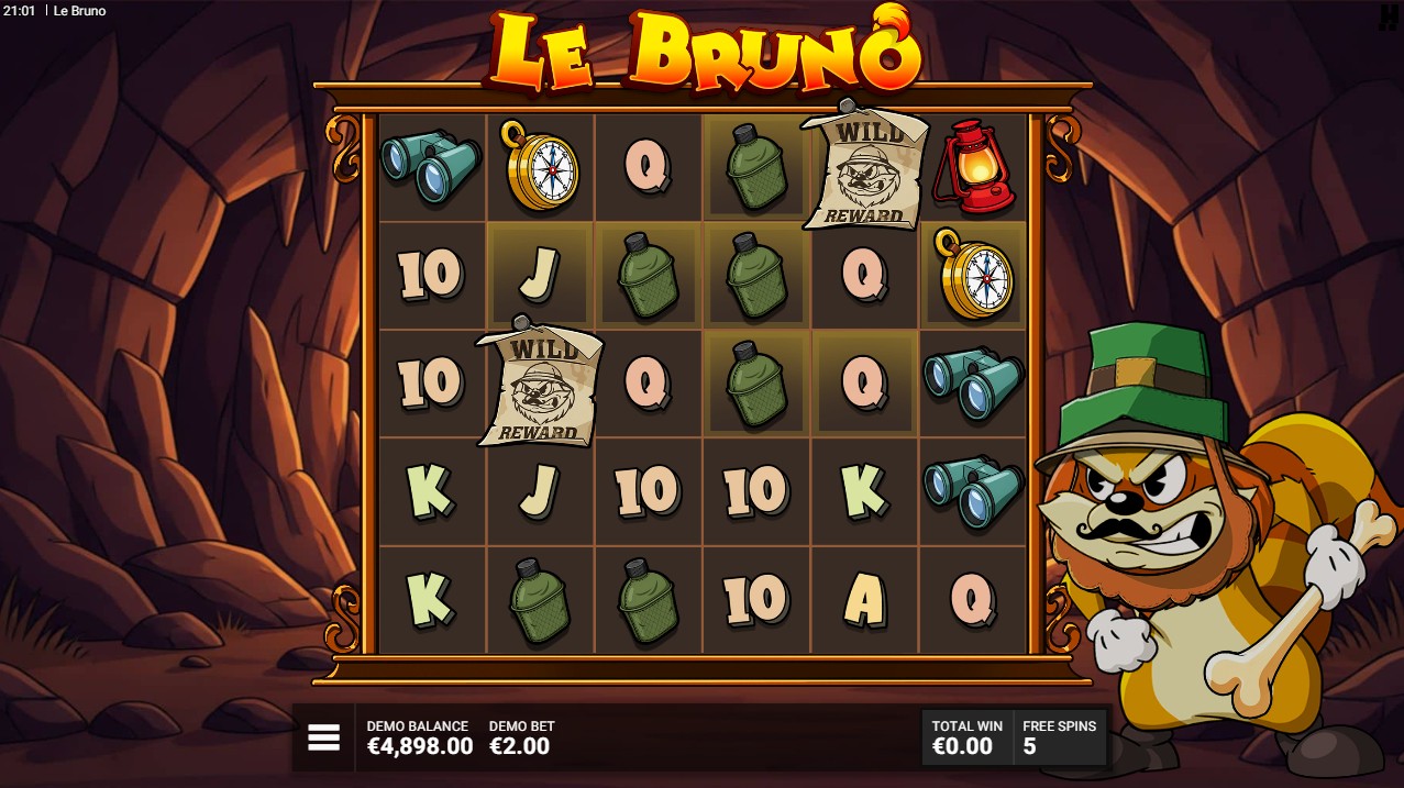 Le Bruno bonus feature – Hacksaw Gaming cluster pays cascade in action