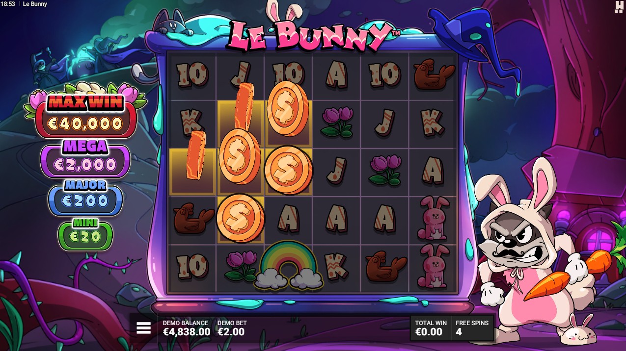 Le Bunny free spins bonus – Hacksaw Gaming 20,000x max win Medium volatility 96.14% RTP