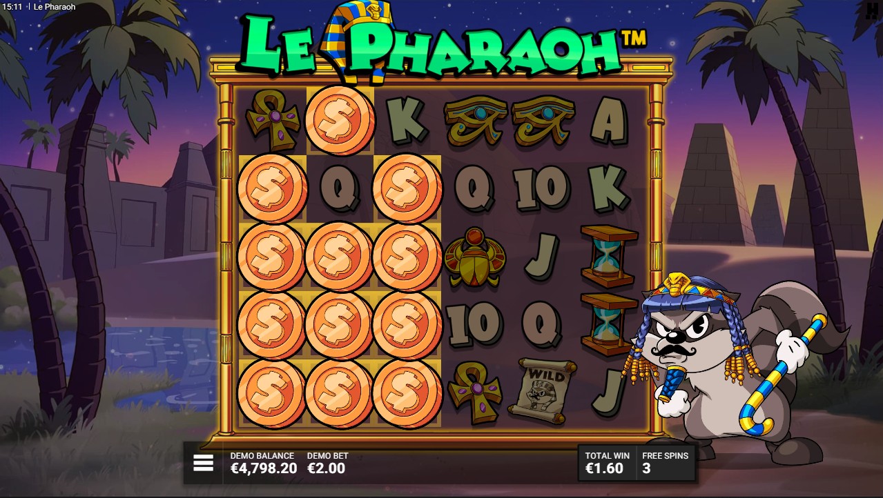 Le Pharaoh bonus – mystery symbols wild multipliers 10,000x max win, Hacksaw Gaming 96.30% RTP