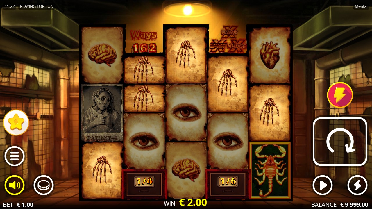 Mental by Nolimit City – base game horror asylum theme xSplit Wilds double multiplier mechanic