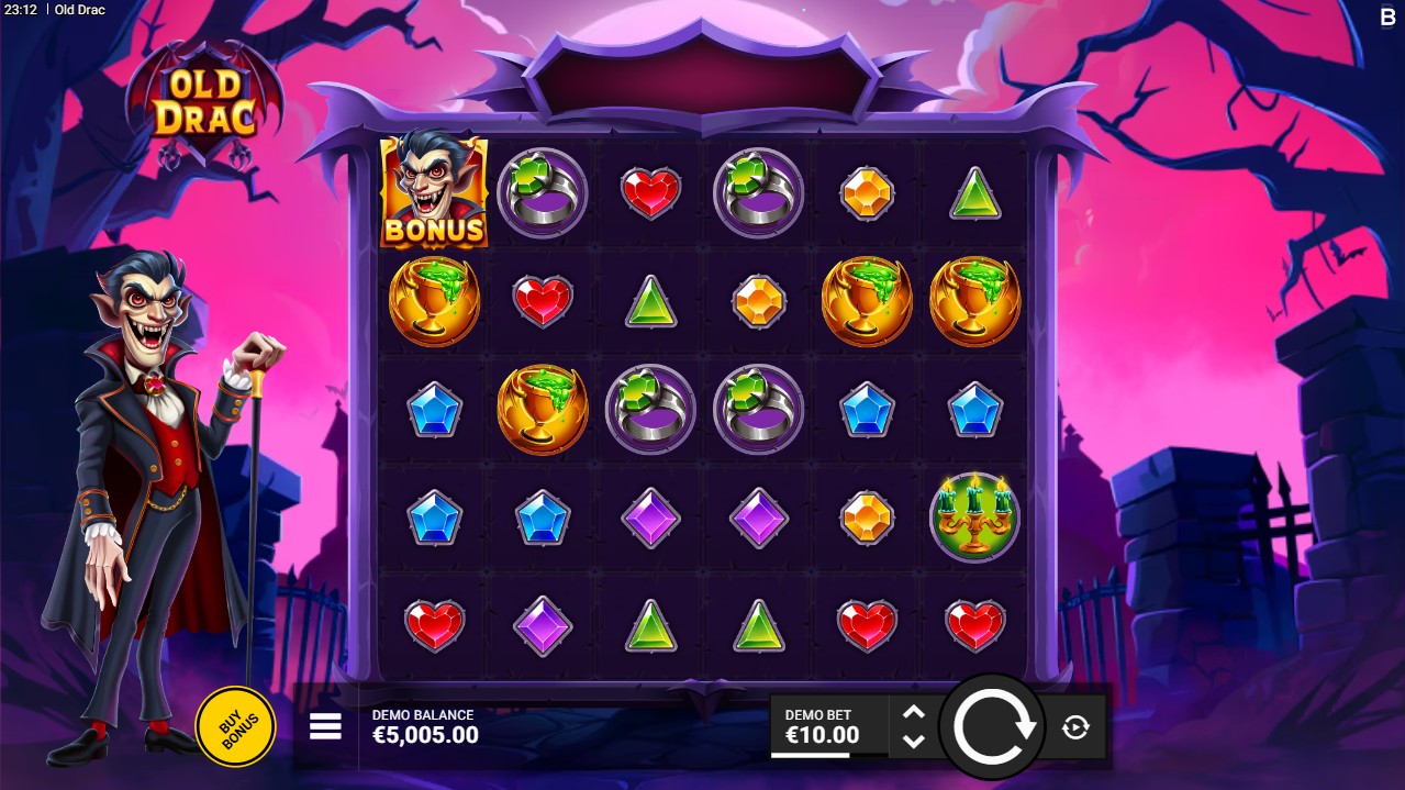 Old Drac by Backseat Gaming – 6-reel Scatter Pays base game