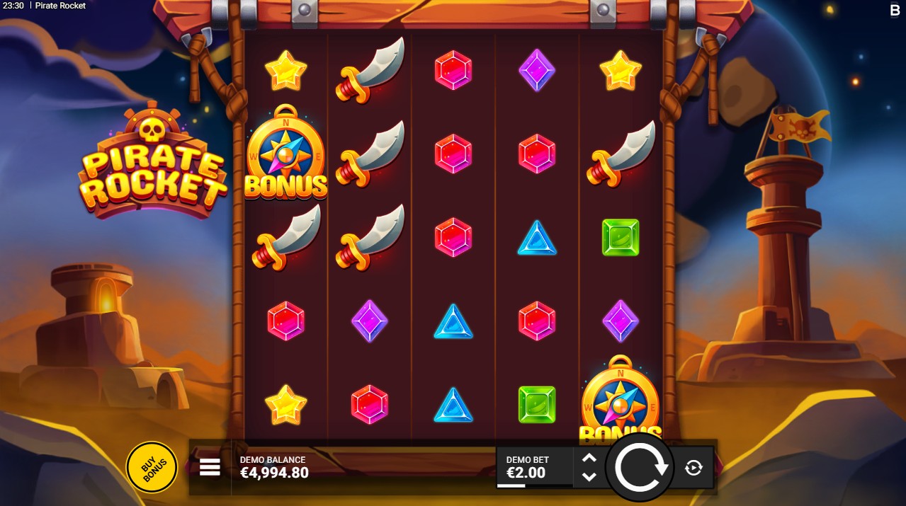 Pirate Rocket by Backseat Gaming – 5-reel 19-payline base game