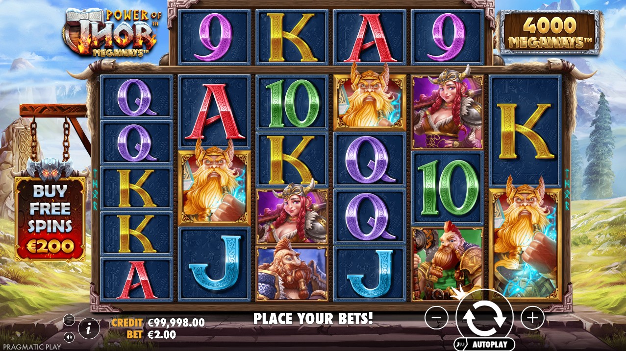 Power of Thor Megaways by Pragmatic Play – 96.55% RTP High volatility 5,000x max win base game