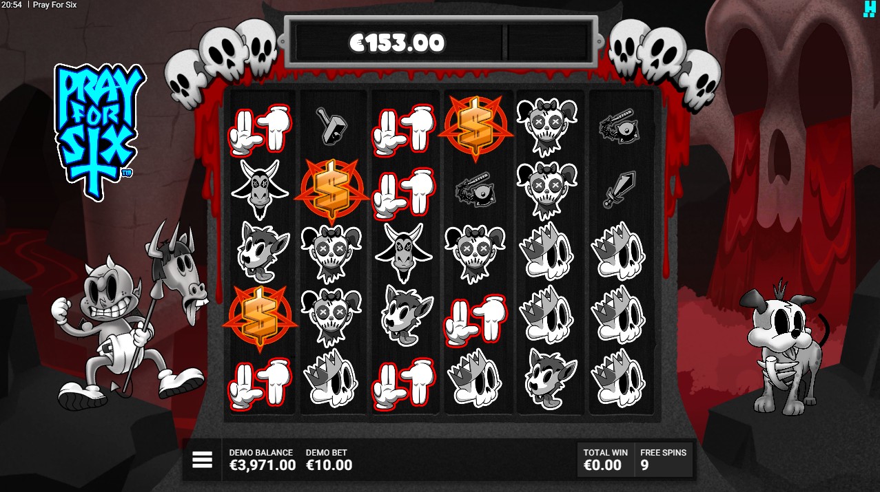 Pray for Six bonus – craps dice mechanic free spins 10,000x max win, Hacksaw Gaming 96.26% RTP