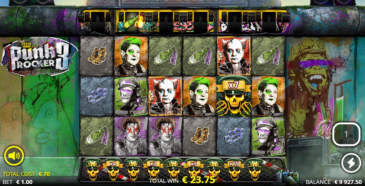 Punk Rocker 3 by Nolimit City — free spins bonus extreme volatility feature