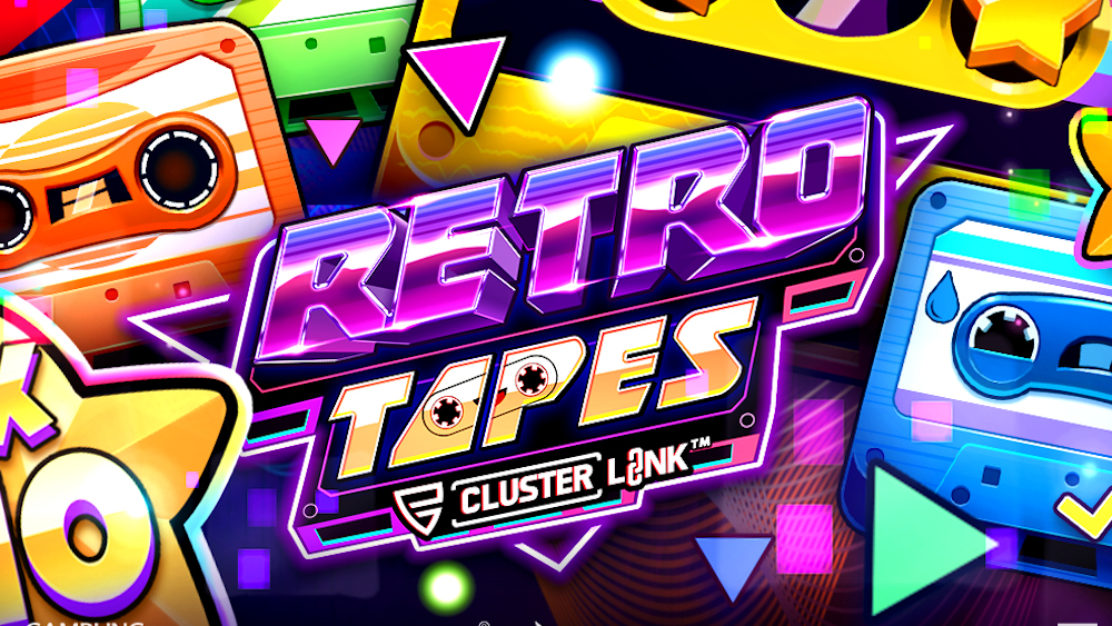 Retro Tapes by Push Gaming – 96.47% RTP High volatility 10,000x max win Cluster Link slot review