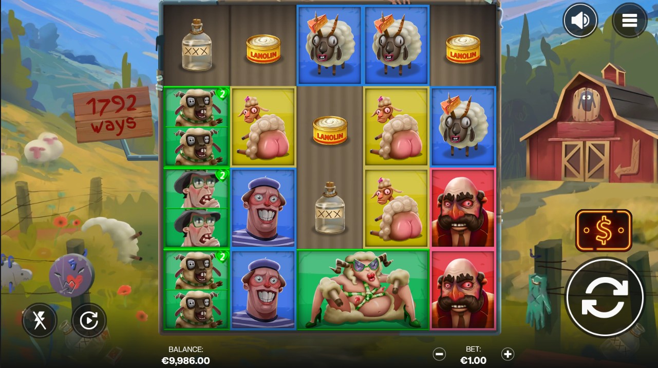 Sheeple by Shady Lady – base game 5 reels 1,024 ways