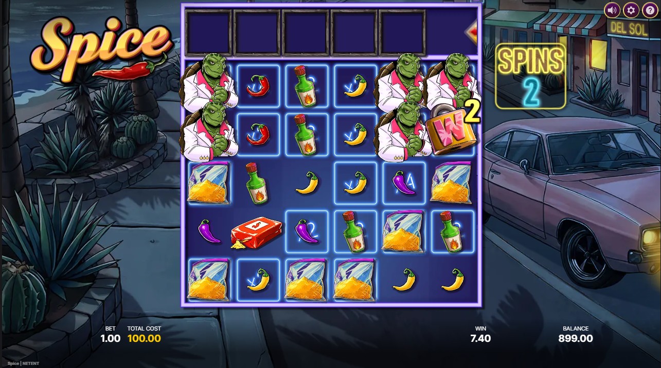 Spice by NetEnt — bonus round