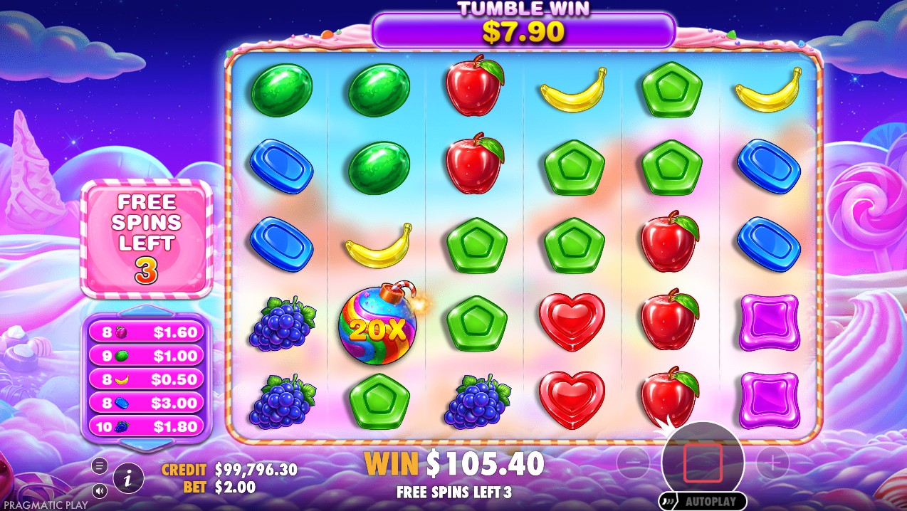 Sweet Bonanza 2500 by Pragmatic Play – 96.52% RTP High volatility 25,000x max win free spins