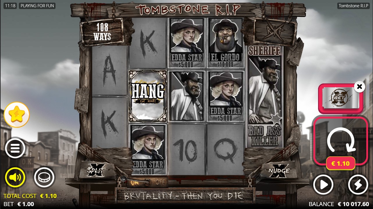 Tombstone RIP by Nolimit City – base game Wild West graveyard xNudge xBomb Wilds mechanic