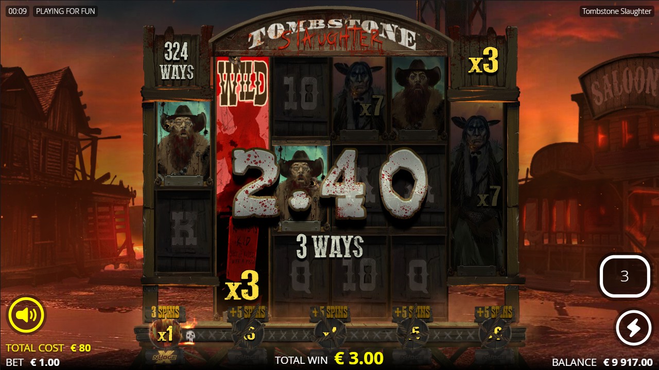 Tombstone Slaughter El Gordo’s Revenge by Nolimit City – 96.01% RTP Extreme volatility 500,000x max win bonus round