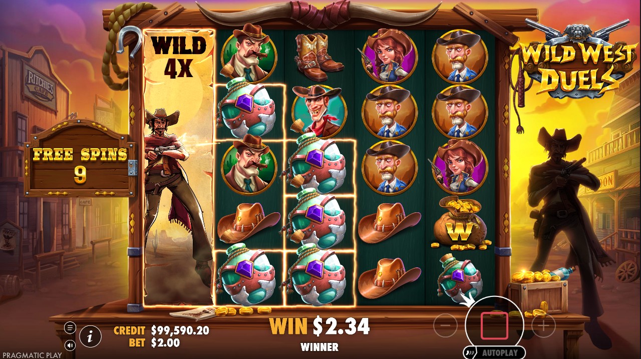 Wild West Duels free spins duel mechanic – bandit showdown 20,000x max win Pragmatic Play 96% RTP