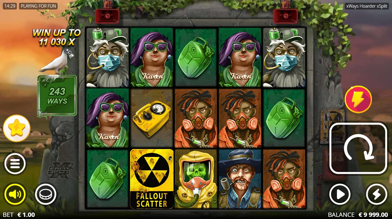 xWays Hoarder xSplit by Nolimit City – 96.14% RTP High volatility 11,030x max win base game