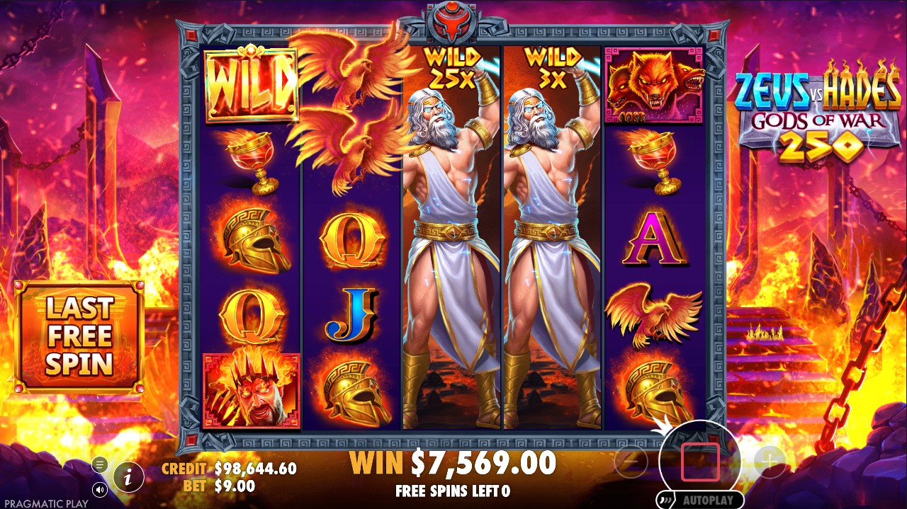 Zeus vs Hades Gods of War 250 bonus – cascading multipliers 15,000x max win, Pragmatic Play 96.47% RTP