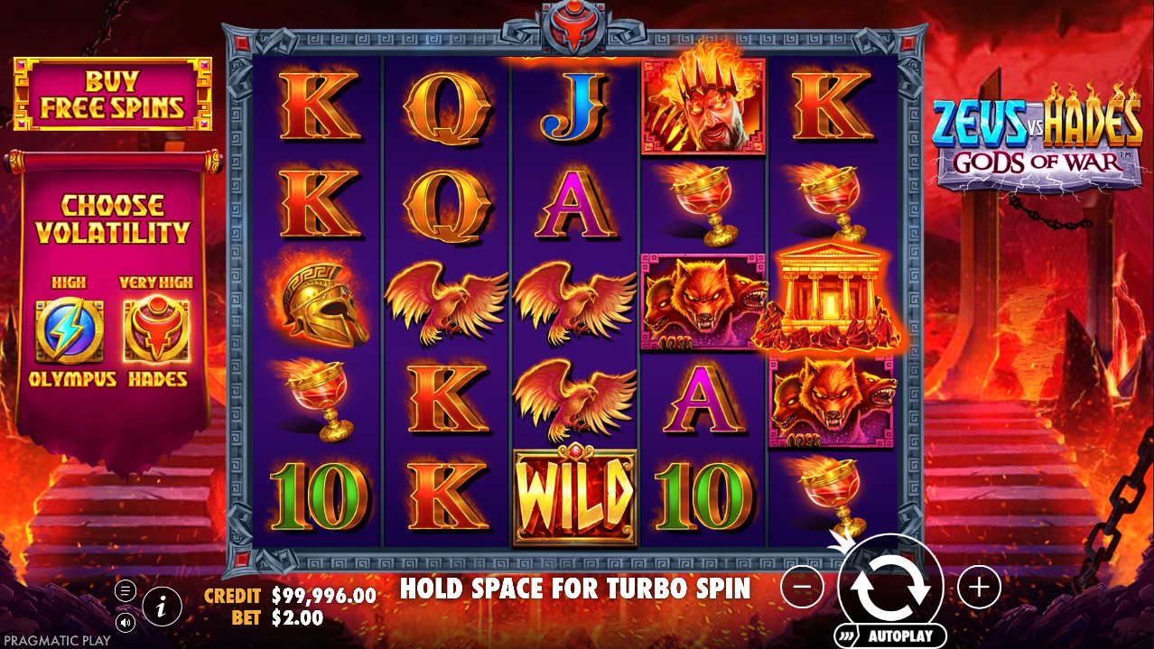 Zeus vs Hades Gods of War by Pragmatic Play – 5-reel base game, dual deity mechanic